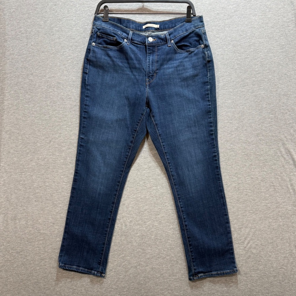 Levi's Classic Straight Jeans Womens 31 Dark Wash Blue Denim Stretch Classic